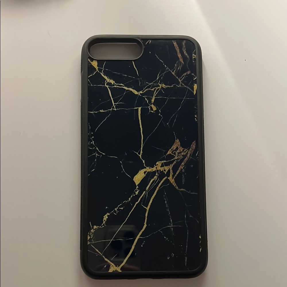 Black and Gold Marble Phone Case- iPhone 7/8 Plus